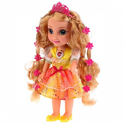 Фото AM66046-RU Кукла озвуч. тм "карапуз" 36см, 100 фраз, принцесса амелия со светящимися волосами в кор.