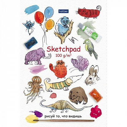 Скетчбук ХАТБЕР А5 40 листов "РИСУЙ". склейка (058693) (1/4/72) фото