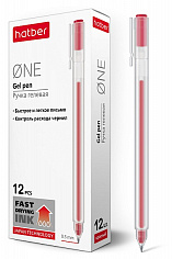 X-GP_058630 Ручка гелевая One Красная 0,5мм чернила fast dry Hatber