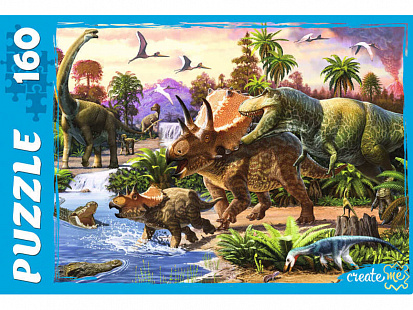 Фото товара П160-0630 ПАЗЛЫ 160 элементов. ДИНОЗАВРЫ (Арт. П160-0630)