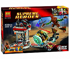 10249 Конструктор LARI Супергерои оборонительный пост+4 фигурки 432 дет.