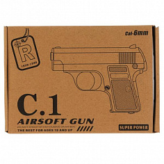 1B00260 Пистолет металл., съемный магазин C1 в кор.