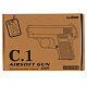 миниатюра 1B00260 Пистолет металл., съемный магазин C1 в кор.