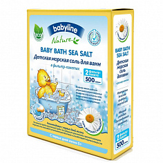 DN85 BABYLINE NATURE Детск.морск.соль д/ванн 500 гр. Ромашкой 500 г