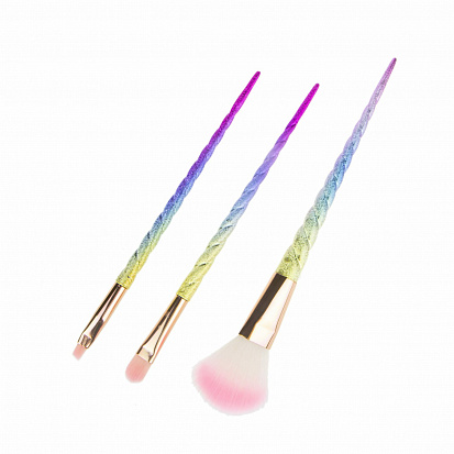 Фото товара Т17926 Lukky набор 3 кисти для нанесения макияжа "Единорог" (10317120/170622/3078009)
