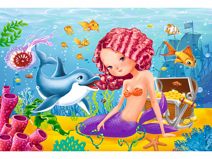 Фото товара П15-7538 ПАЗЛ-РАМКА. 15 элементов. РУСАЛОЧКА №11 (Арт. П15-7538)