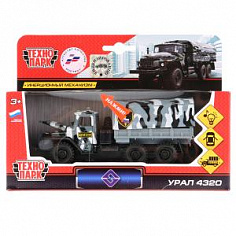 CT-1054C МАШИНА "ТЕХНОПАРК" МЕТАЛЛ. ИНЕРЦ. 1:43 УРАЛ ОМОН, СВЕТ+ЗВУК, ОТКРЫВ. ДВЕРИ В РУСС. КОР.