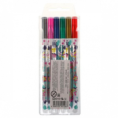 Фото GPM-68047-ENCH Ручки гелевые ЭНЧАНТИМАЛС металлик, 6 цветов Умка