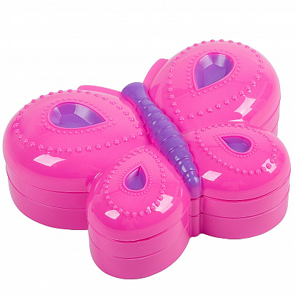 Фото товара ВВ2274 Набор детской декор. косметики Bondibon Eva Moda, BOX 28,5*23,5*6 см; косметичка-бабочка, раз