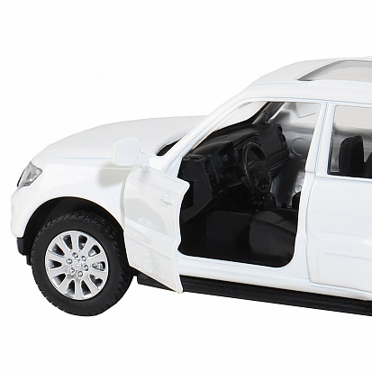 Фото 1251430JB ТМ "Автопанорама" Машинка металлическая, 1:43 Mitsubishi Pajero 4WD Tubro,белый, инерция, 