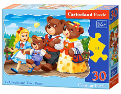 Пазлы B4-03716 Маша и медведи, 30 деталей(MIDI) Castor Land