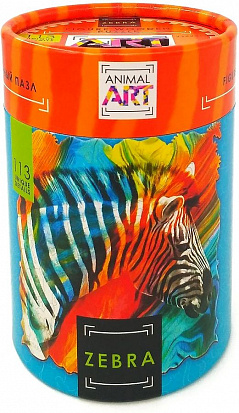 Фото товара 8387 Пазл деревянный фигурный ANIMAL ART Зебра 113 дет.