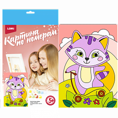 LORI Ркн-006 Картина по номерам для малышей "Весёлый енотик"
