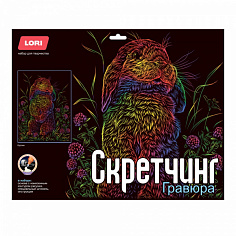 LORI Гр-757 Скретчинг 30*40см Неоновые животные. Классика "Кролик"