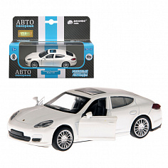 1251255JB Машинка металл. 1:43 Porsche Panamera S, белый, инерция, откр. двери, в/к 17,5*12,5*6,5 см