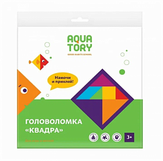 LUBBY22892 Головоломка "Квадра", 3+, AQUATORY, eva, 8 элементов