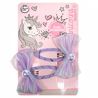 Фото товара HAIRCLIPS-ML-B4-RU Аксессуары д/девочек заколки МИЛАЯ ЛЕДИ уп-10шт