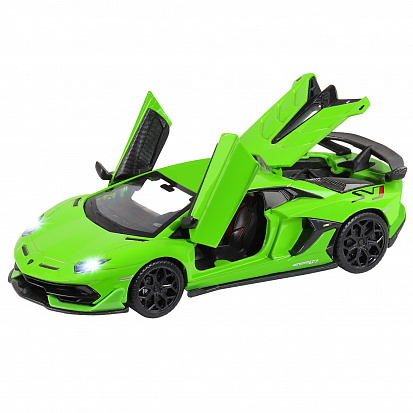 Фото 1251408JB ТМ "Автопанорама" Машинка металл., 1:32 Lamborghini SVJ, зеленый, откр. передние двери, с