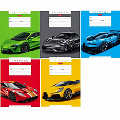 Тетрадь А5 12 л УЗКАЯ ЛИНИЯ ХАТБЕР "АВТОРАЛЛИ" 5 диз (12Т5В7) (080114) (1/10/140)