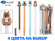 МС-7380 Ручка шар дет КАПИБАРА синий, корпус цветной