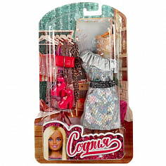 SETDRESS-12-S-BB Аксессуары для кукол 29 см комплект нарядной одежды и акс для Софии, блист КАРАПУЗ