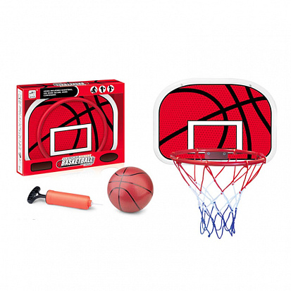 Фото S+S 200122806 Набор для игры в баскетбол (корзина 32 см со щитом 47х33, мяч, насос)