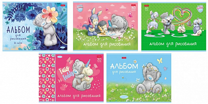 Фото товара Альбом для рисования ХАТБЕР А4 30 л. "ME TO YOU" скоба, 4 дизайна (30А4В) (068370) (7/42)