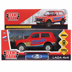 LADA4X4-S ТМ Технопарк. Машина металл "LADA 4x4 СПОРТ" 12см, открыв. двери, инерц. в кор.