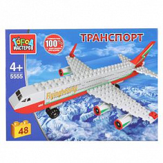 5555-BY Конструктор "Город мастеров" самолет, 48дет. в русс. кор.