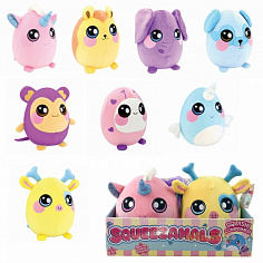 SQS00713 Squeezamals (Скуизамалс), Серия 2, фигурки животных, 20 см, 8 видов в ассортименте, 4 шт. в