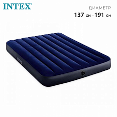 64758 Матрас надувной Classic Downy Fiber-Tech, 137 x 191 х 25 см, 64758 INTEX