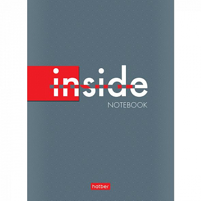 Фото товара 032162 Блокнот ХАТБЕР А6 "INSIDE", 36л., клетка, скоба (1/120) (32Б6B1) (032162)