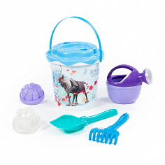 ПОЛЕ81445 Набор Disney "Холодное сердце II" №26: ведро с наклейкой, ситечко "Солнышко", лопатка №5, 