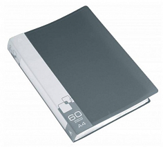 М-816951 Дисплей книга А4 60ф Бюрократ 0,7мм серый BPV60GREY