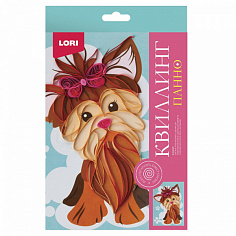 LORI Квл-041 Квиллинг. Панно "Милый щенок"