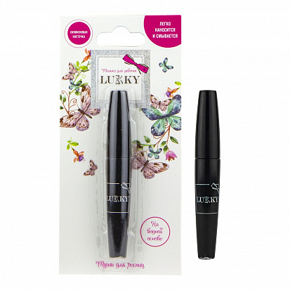 Фото товара Lukky Т16734 тушь д.ресниц,цвет черный,8 мл,силикон.кисточка,блистер 