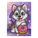 LORI Амк-019 Алмазная мозаика 15*20 детская (неполное заполнение) "Хаски с пончиком" фото