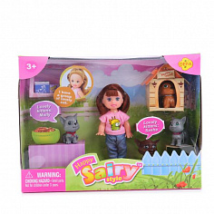 270DEFA КУКЛА С 3-МЯ КОШКАМИ И СОБАКОЙ, С АКСЕСС., В АССОРТ. В КОР.