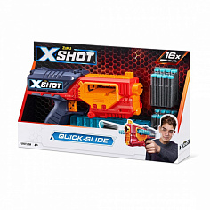 36401 Игровой набор для стрельбы ZURU X-Shot "Ексель - Куик - Слайд", упаковка открытая коробка