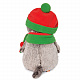 миниатюра Ks25-087 Басик в оранжево-зеленой шапке и шарфике 25 см