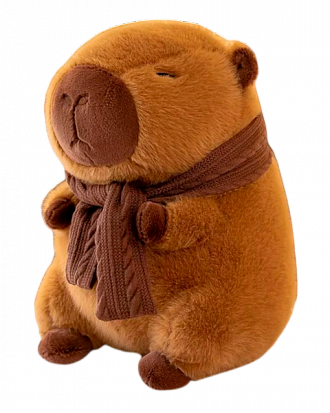 Фото товара Мягкая игрушка Капибара с шарфом 35см