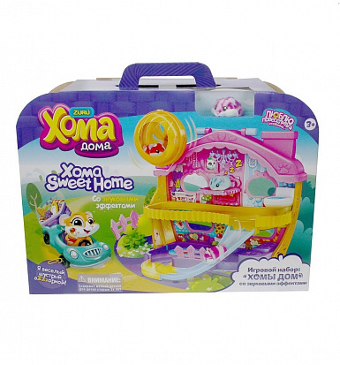 1toy Т12343 Игровой набор "Хома Дома": Хомы Дом со звуковыми эффектами, хомячок 5х3,2х3 см, размер у фото