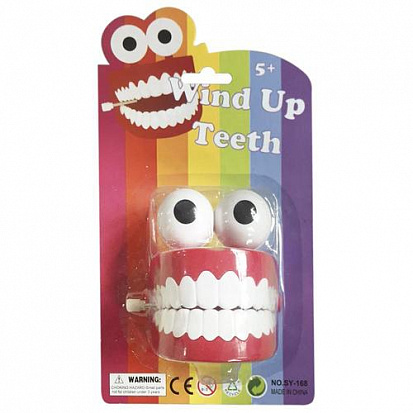 Фото SY-168 Заводная игрушка для развлечений "Зубы с глазами"