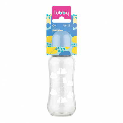 Фото 16031 LUBBY Бутылочка для кормления с соской молочной"малыши и малышки" от0 мес.250мл.,силикон
