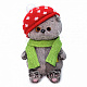 миниатюра BB-066 Басик BABY в шапке мухомор 20 см