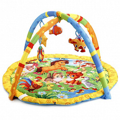 B1624522-R1 КОВРИК ДЕТСКИЙ "УМКА" ДОМАШНИЕ ЖИВОТНЫЕ, С МЯГКИМИ ИГРУШКАМИ НА ПОДВЕСКЕ В СУМКЕ