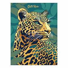 Gatto Rosso. Блокнот в клетку "ДИКИЕ КОШКИ" ЛЕОПАРД