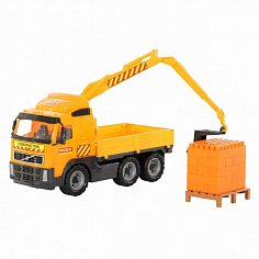 ПОЛЕ8800 "Volvo", автомобиль-кран с манипулятором + конструктор "Супер-Микс" - 30 элементов 
