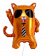 миниатюра Шарик фольгированный с гелием Фигура Кот в очках 24"/60см 7879747