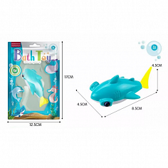 DN9954 Заводная игрушка для ванной Акула 8см, цвет бирюзовый (DN9954)